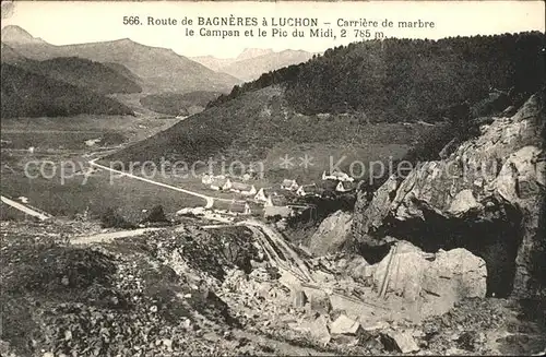 Bagneres de Luchon Route de Bagneres a Luchon Carriere de marbre le Campan Pic du Midi Kat. Bagneres de Luchon