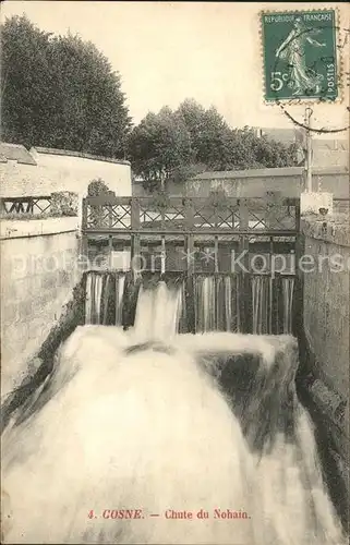 Cosne Cours sur Loire Chute du Nohain Stempel auf AK Kat. Cosne Cours sur Loire