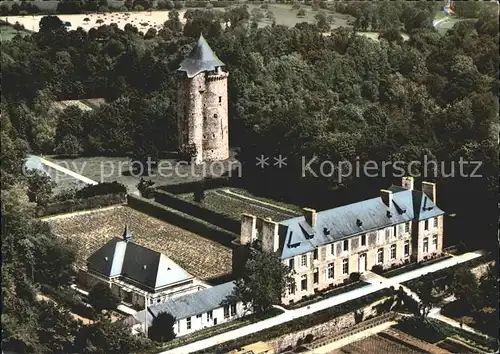 Grand Fougeray Vue aerienne Visitation et Donjon du Chateau Kat. Grand Fougeray