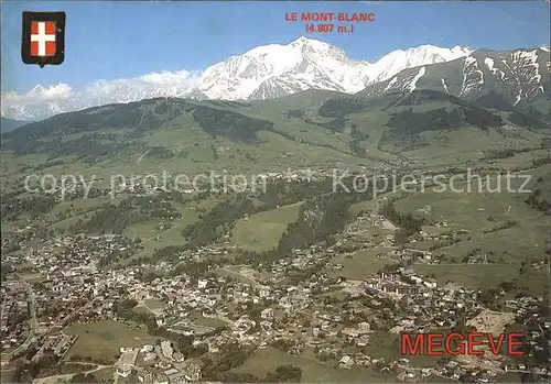 Megeve et le Mont Blanc vue aerienne Kat. Megeve