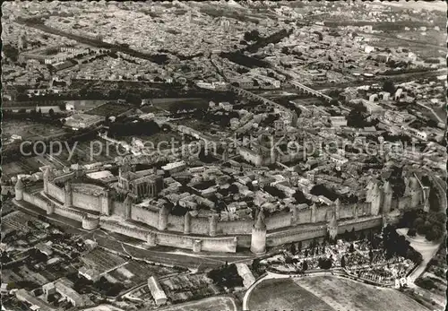 Carcassonne Vue aerienne de la Ville et la Cite Kat. Carcassonne