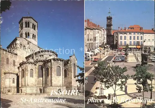 Issoire Chevet Abbatiale St Austremoine Place de la Republique Tour de l Horloge Kat. Issoire