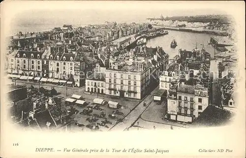 Dieppe Seine Maritime Vue generale prise de la Tour de l Eglise Saint Jacques Kat. Dieppe