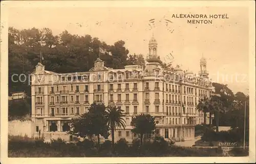 Menton Alpes Maritimes Alexandra Hotel Kat. Menton