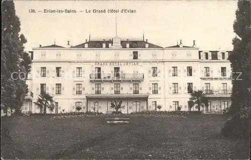 Evian les Bains Haute Savoie Grand Hotel Kat. Evian les Bains