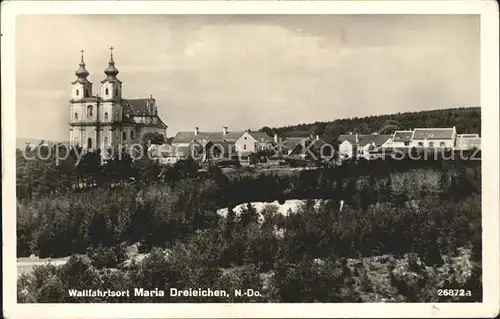 Maria Dreieichen Ortsansicht mit Kirche Wallfahrtsort / Rosenburg-Mold /Waldviertel