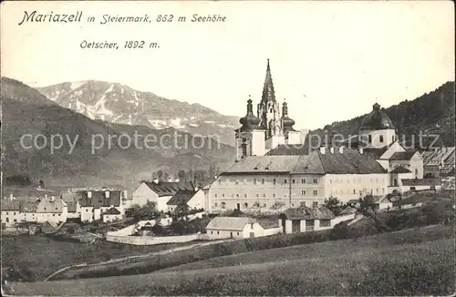 Mariazell Steiermark Basilika mit oetscher Ybbstaler Alpen Kat. Mariazell