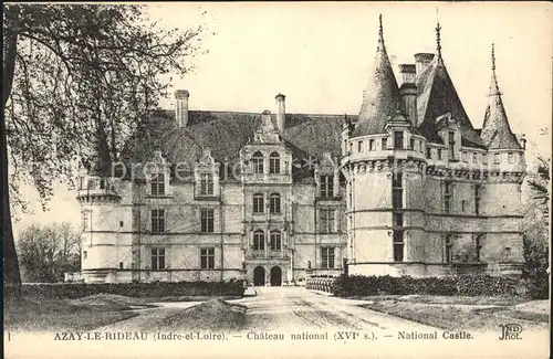 Azay le Rideau Chateau national XVI siecle Kat. Azay le Rideau