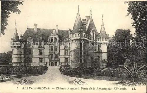 Azay le Rideau Chateau National Musee de la Renaissance Schloss Museum Kat. Azay le Rideau