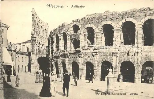 Verona Veneto Anfiteatro Amphitheater Ruinen Antike Kat. Verona