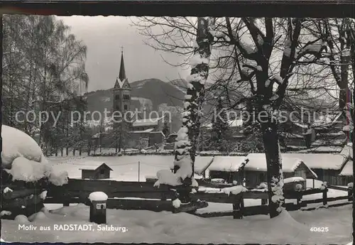 Radstadt Motiv im Winter Kirche Kat. Radstadt