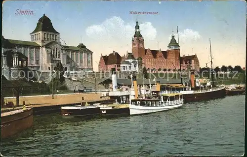 Stettin Westpommern Hakenterrasse Dampfer Kat. Szczecin