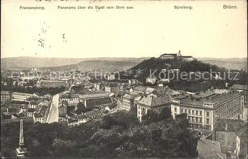 Bruenn Brno Franzensberg Panorama Blick vom Dom aus Spielberg / Brno /Brno-mesto