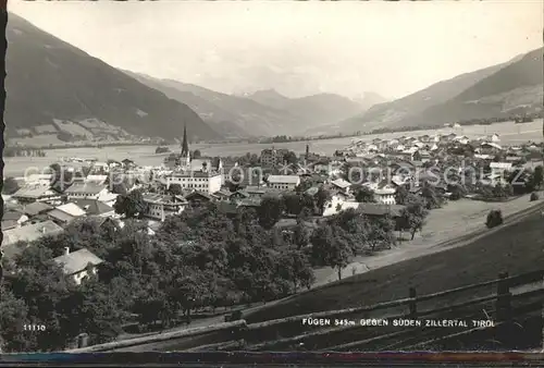 Fuegen Gesamtansicht mit Alpenpanorama Kat. Fuegen Zillertal