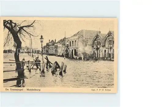 Middelburg Zeeland De Tramsingel Hochwasser Kat. Middelburg