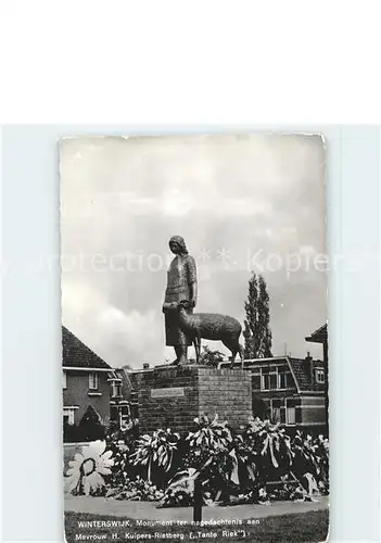 Winterswijk Monument Mevrouw H. Kuipers Rietberg Tante Riek Kat. Winterswijk