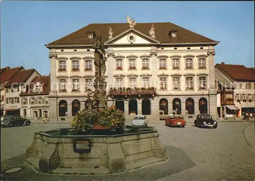 Gengenbach Marktbrunnen Rathaus Kat. Gengenbach Schwarzwald