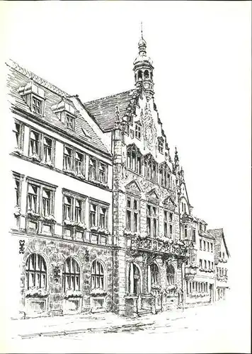 Wolfach Rathaus Zeichnung Boris Onipenko Kat. Wolfach Schwarzwald