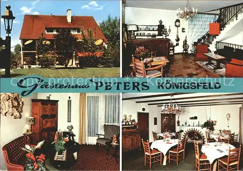 Koenigsfeld Schwarzwald Gaestehaus Peters  Kat. Koenigsfeld im Schwarzwald