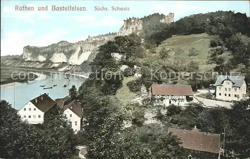 Rathen Saechsische Schweiz Basteifelsen  Kat. Rathen Sachsen