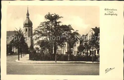 Olbernhau Erzgebirge Marktplatz Kirche Kat. Olbernhau