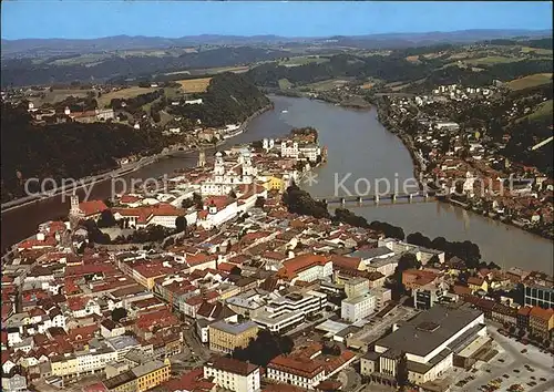Passau Fliegeraufnahme Donau Inn Ilz Kat. Passau