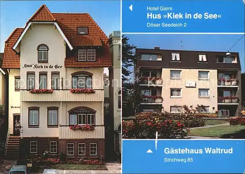 Cuxhaven Nordseebad Hotel Garni Hus Kiek in de See Gaestehaus Waltrud Kat. Cuxhaven