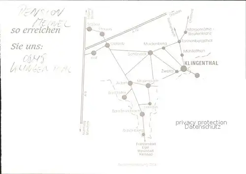Klingenthal Vogtland Pension Meiwel Teilansicht Kat. Klingenthal Sachsen