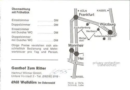 Wallduern Gasthof zum Ritter Kat. Wallduern