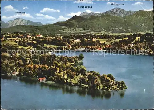 Murnau Fliegeraufnahme Campingplatz Halbinsel Burg Herzogstand Heimgarten Jochberg Kat. Murnau a.Staffelsee