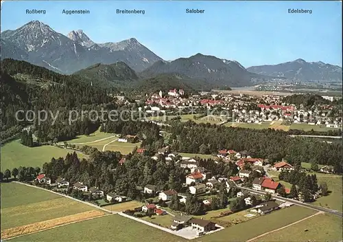 Schwangau Fliegeraufnahme Rossberg Aggenstein Breitenberg Salober Edelsberg Kat. Schwangau