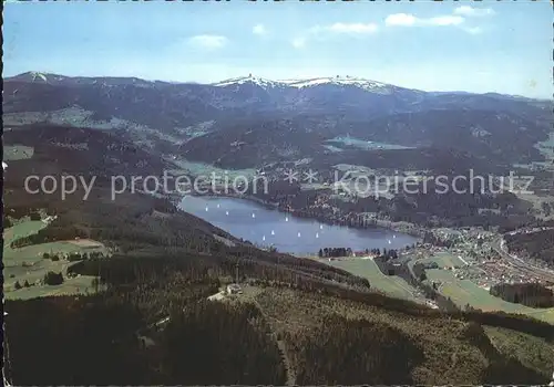 Titisee Fliegeraufnahme Herzogenhorn Seebuck Feldberg Hochfrist Aussichtsturm Kat. Titisee Neustadt