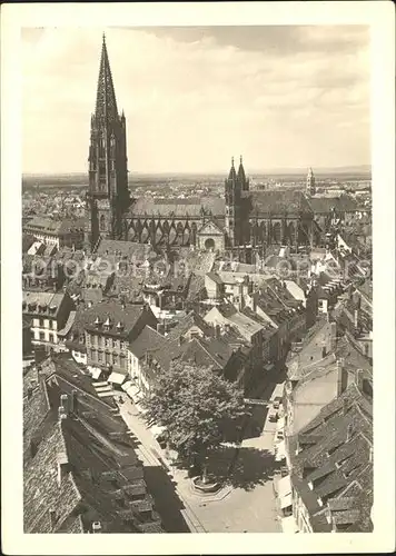 Freiburg Breisgau Muenster Teilansicht Kat. Freiburg im Breisgau