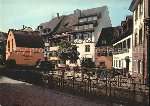 Freiburg Breisgau "Insel" Strassenansicht Goldschmiede Oelmuehle Kat. Freiburg im Breisgau