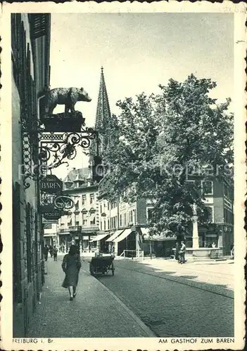 Freiburg Breisgau Am Gasthof zum Baeren Kat. Freiburg im Breisgau