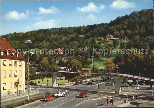 Freiburg Breisgau Fussgaengerbruecke Stadtgarten Kat. Freiburg im Breisgau