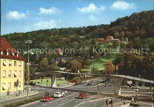 Freiburg Breisgau Fussgaengerbruecke Stadtgarten Kat. Freiburg im Breisgau