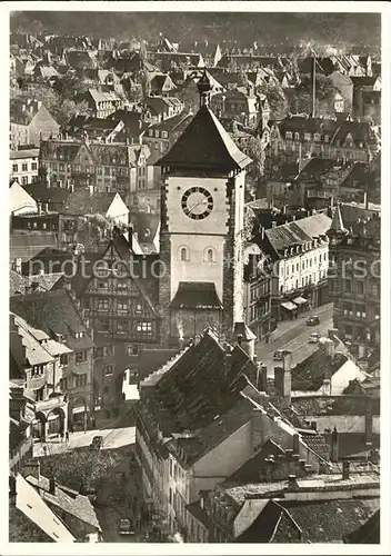 Freiburg Breisgau Schwabentor v. Muensterturm  Kat. Freiburg im Breisgau