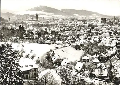 Freiburg Breisgau Teilansicht Winter Kat. Freiburg im Breisgau