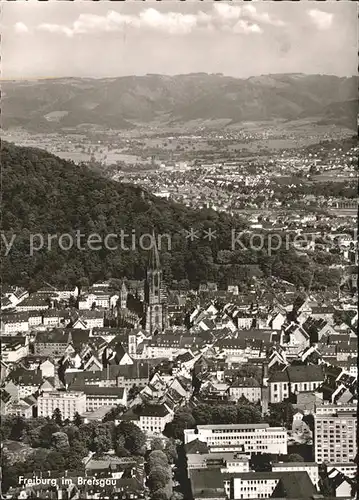 Freiburg Breisgau Fliegeraufnahme Teilansicht Muenster Kat. Freiburg im Breisgau