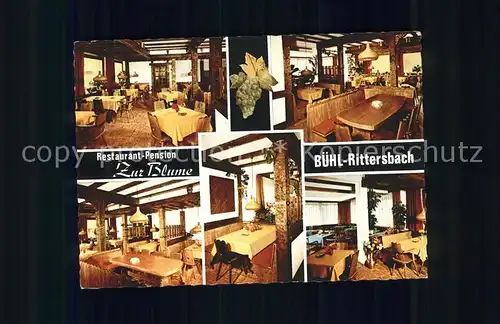 Buehl Baden Restaurant Pension Zur Blume Kat. Buehl