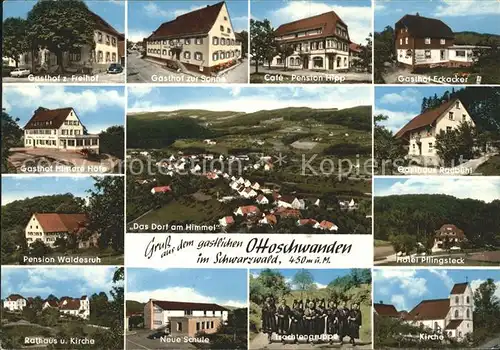 Ottoschwanden Neue Schule Gasthof zur Sonne Gasthof Eckacker Cafe Pension Hipp Kat. Freiamt