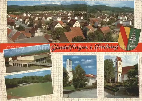 Gundelfingen Breisgau Blumenstrasse Turn  und Festhalle Sportstadion Kat. Gundelfingen