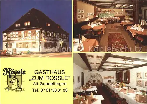 Gundelfingen Breisgau Gasthaus zum Roessle  Kat. Gundelfingen