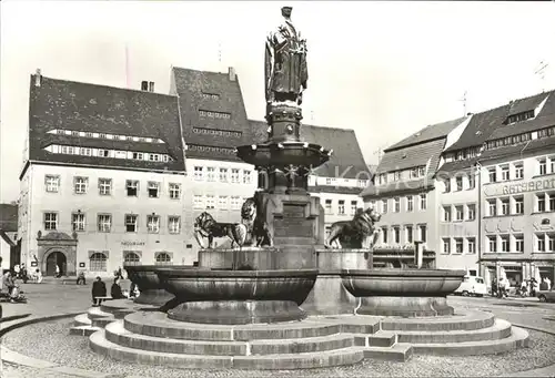 Freiberg Sachsen Obermarkt Brunnendenkmal Kat. Freiberg