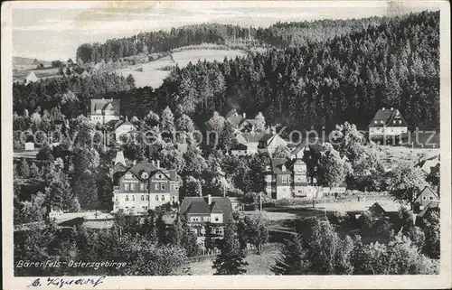 Baerenfels Erzgebirge Panorama Kat. Altenberg