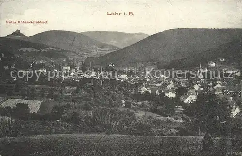 Lahr Schwarzwald Ruine Hohen Geroldseck Totalansicht Kat. Lahr