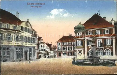 Donaueschingen Rathausplatz Kat. Donaueschingen