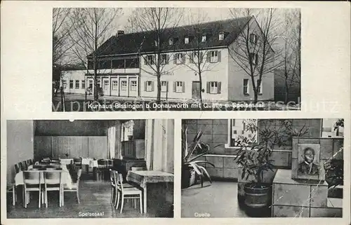 Donauwoerth Kurhaus Bissingen mit Quelle und Speisesaal Kat. Donauwoerth