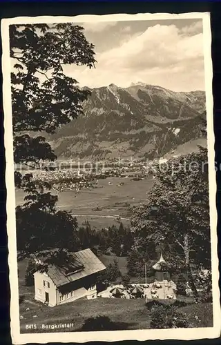 Oberstdorf Cafe Restaurant Bergkristall Kat. Oberstdorf